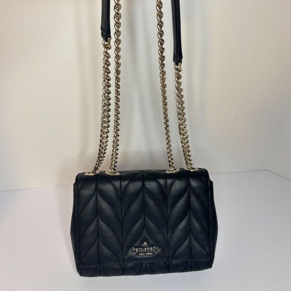 Kate Spade New York Briar Lane Quilted Mini Emelyn Crossbody Bag Black Womens